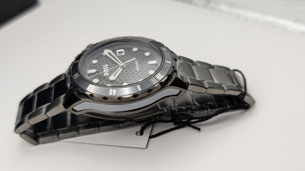Hugo Boss 1514213 Bossmatic Men's Watch 42mm Automatic Grey With Black Dial