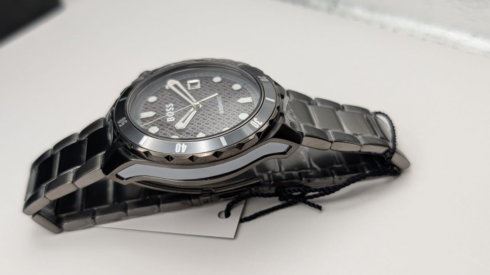 Hugo Boss 1514213 Bossmatic Men's Watch 42mm Automatic Grey With Black Dial