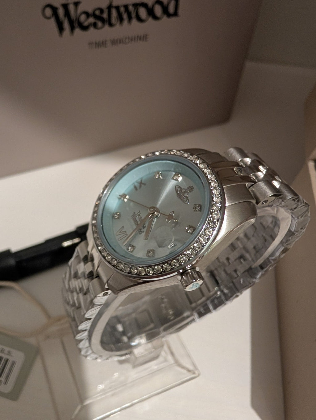 Vivienne Westwood VV317LBLS Camberwell Luxury  Watch 28mm Silver With Blue Dial 