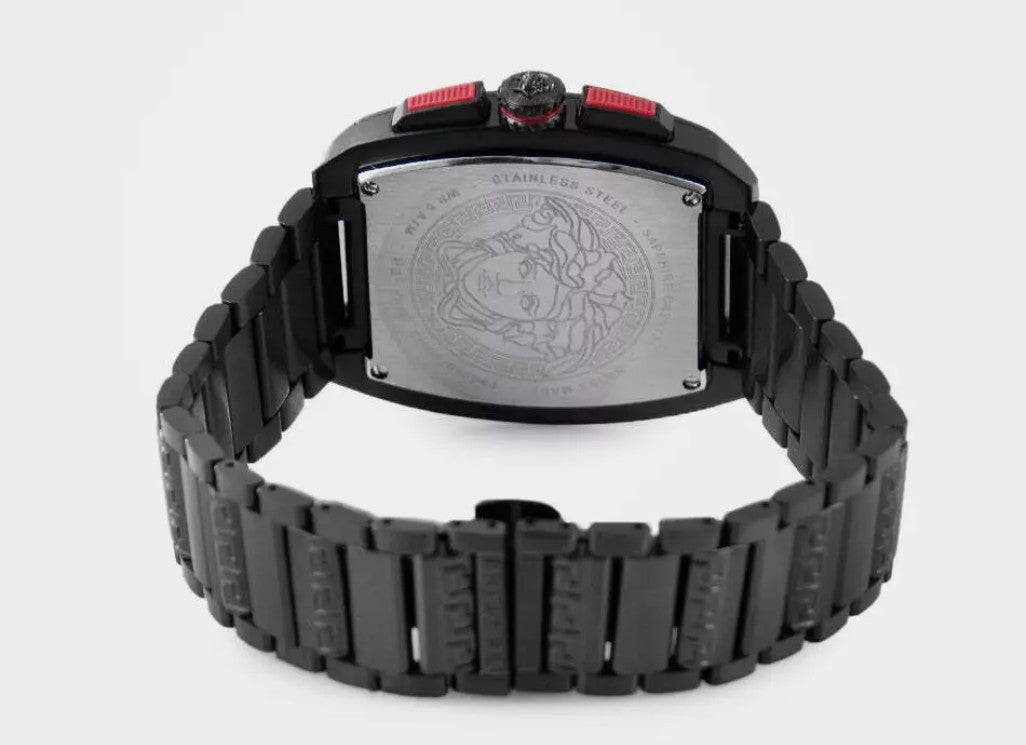 Versace Dominus Quartz Watch, PVD, Black, VE6H00623 Brand New With Box And Tags 
