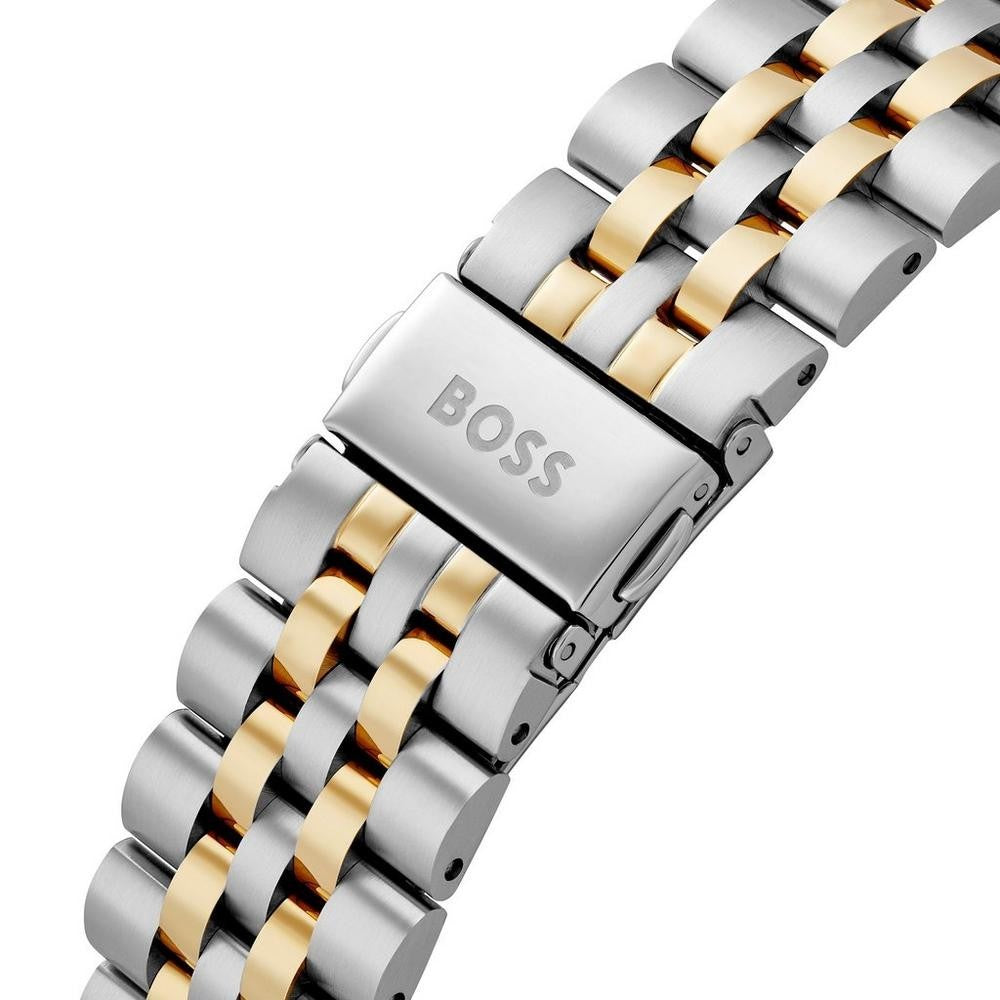 New BOSS Principle  41mm Silver &  Gold Tone Skeleton Automatic Watch 1514237