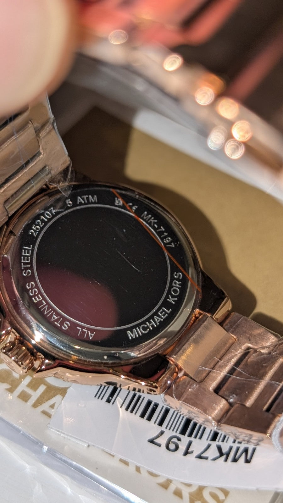 Michael Kors Camille Women's Watch MK7197 Rose Gold With Michael Kors Logo. 32mm