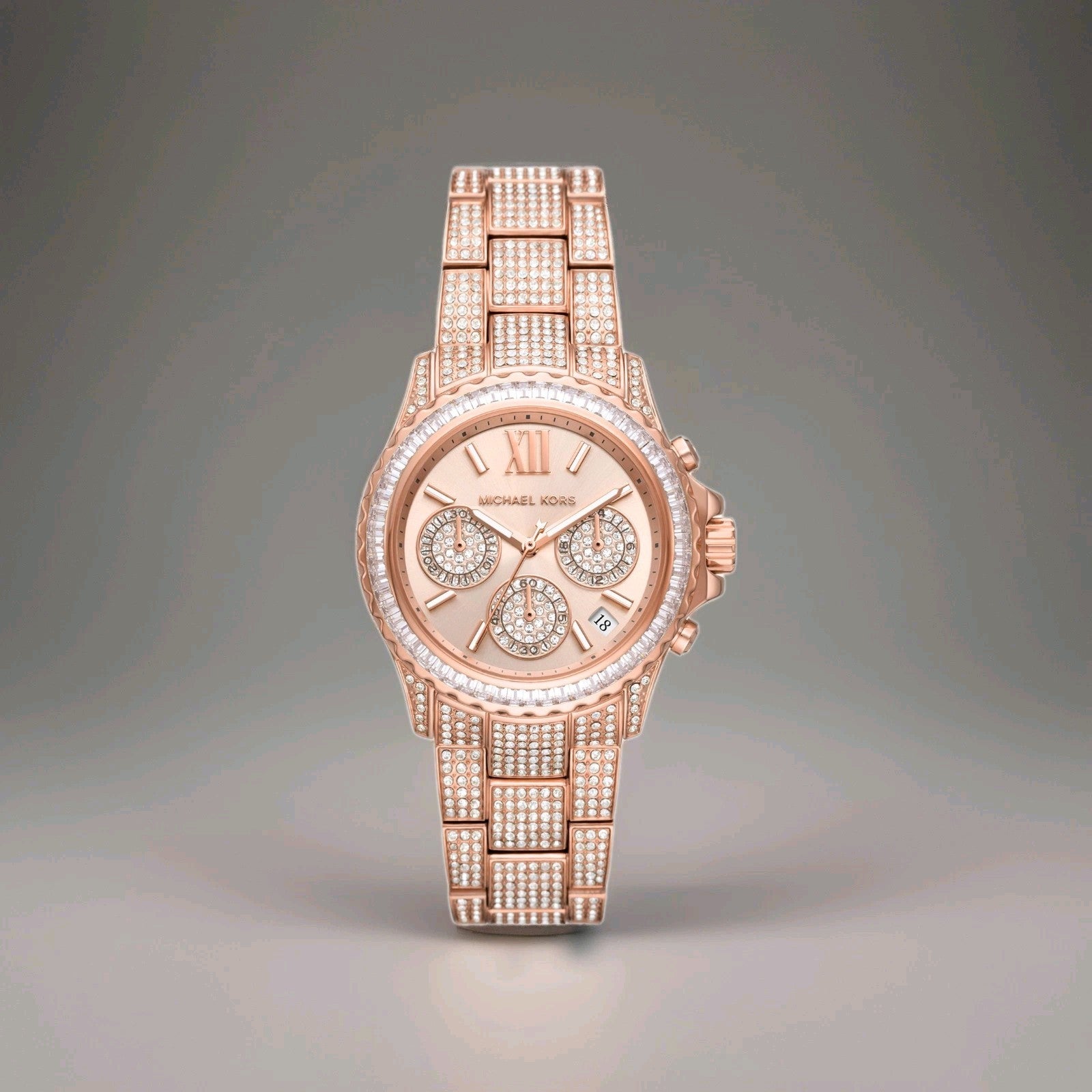 Michael Kors mk7235 Everest Chrono Crystal Rose Gold-tone Ladies Watch