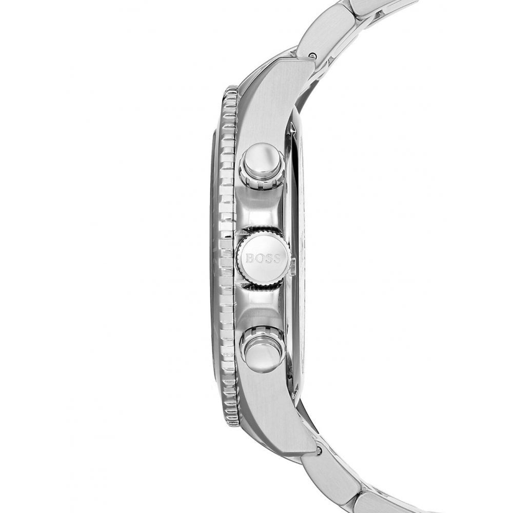 BOSSAdmiral 46mm Mens Watch1513907 Brand New. Ocean Blue Face. Silver Strap. 