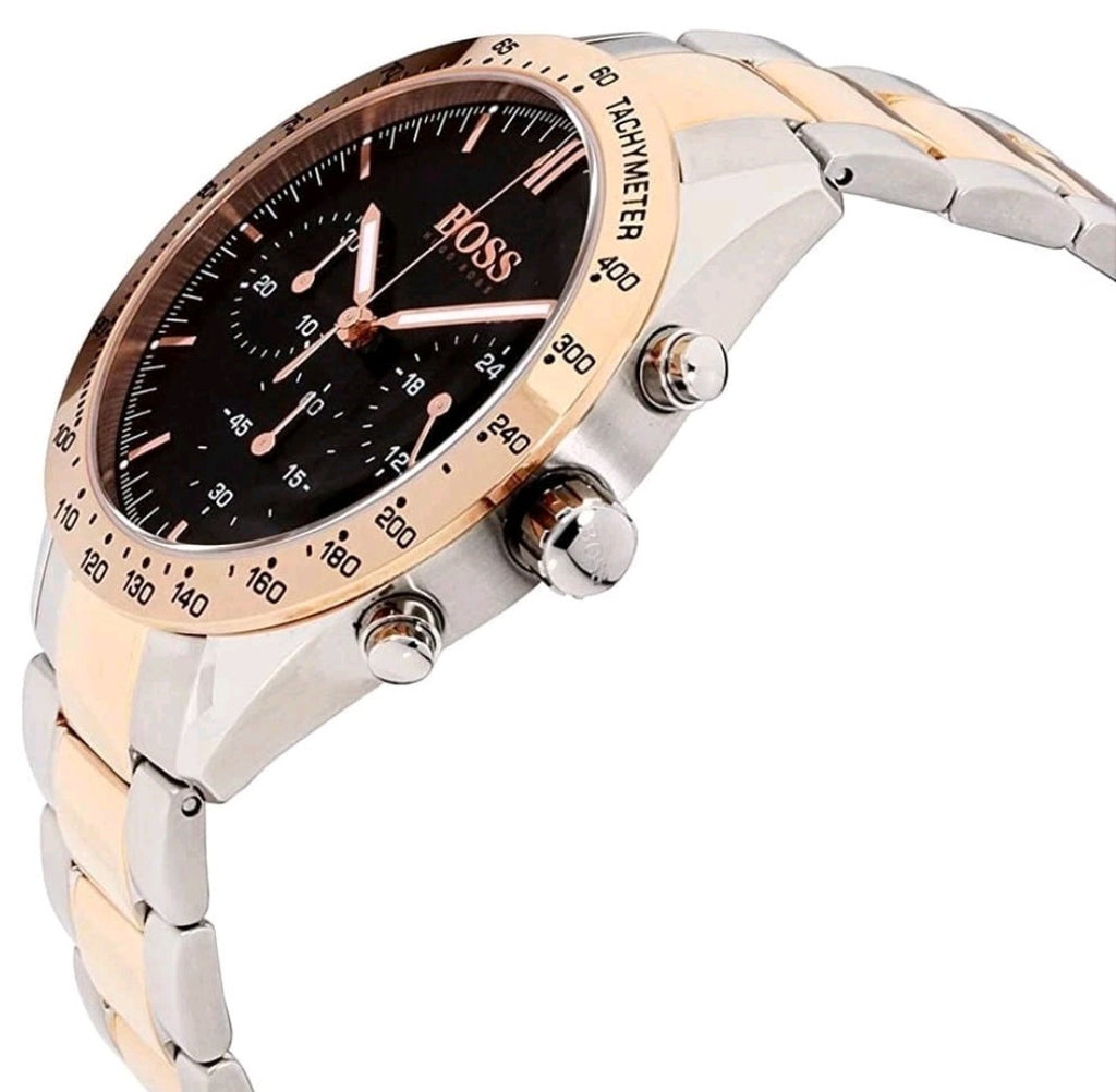 New Genuine HUGO BOSS Talent HB1513584 Chronograph Two Tone Strap Mens Watch UK