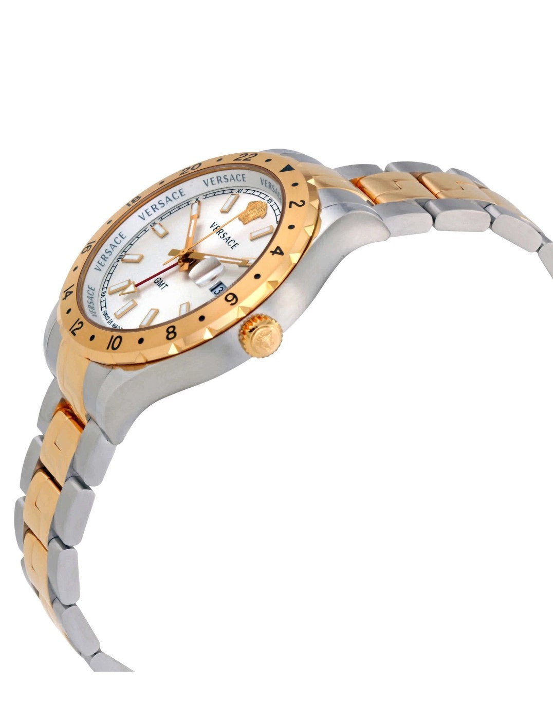 Versace Hellenyium GMT Silver Dial Men's Watch V1103 0015