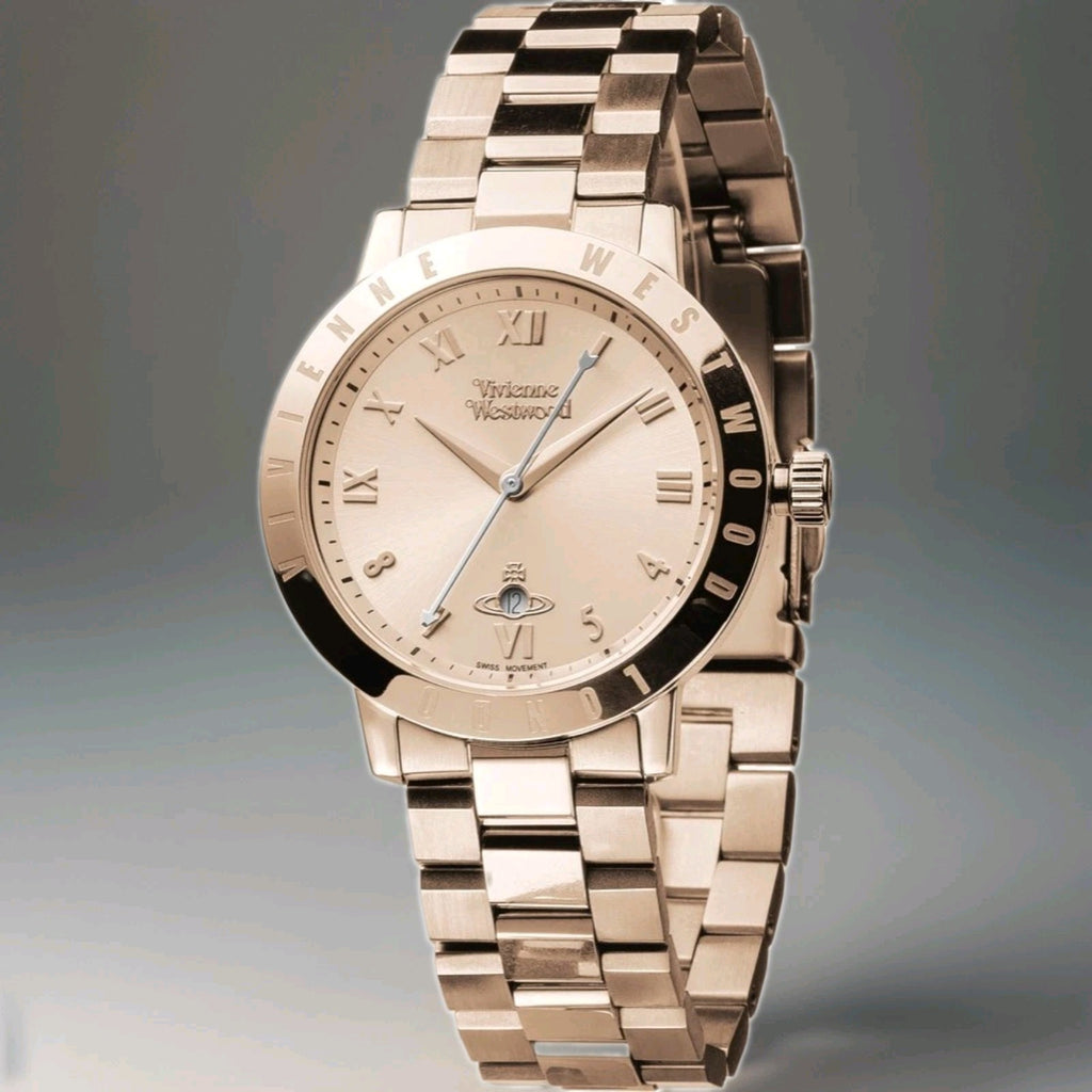 Vivienne Westwood Bloomsbury 35mm VV152RSRS Ladies Watch Rose Gold New