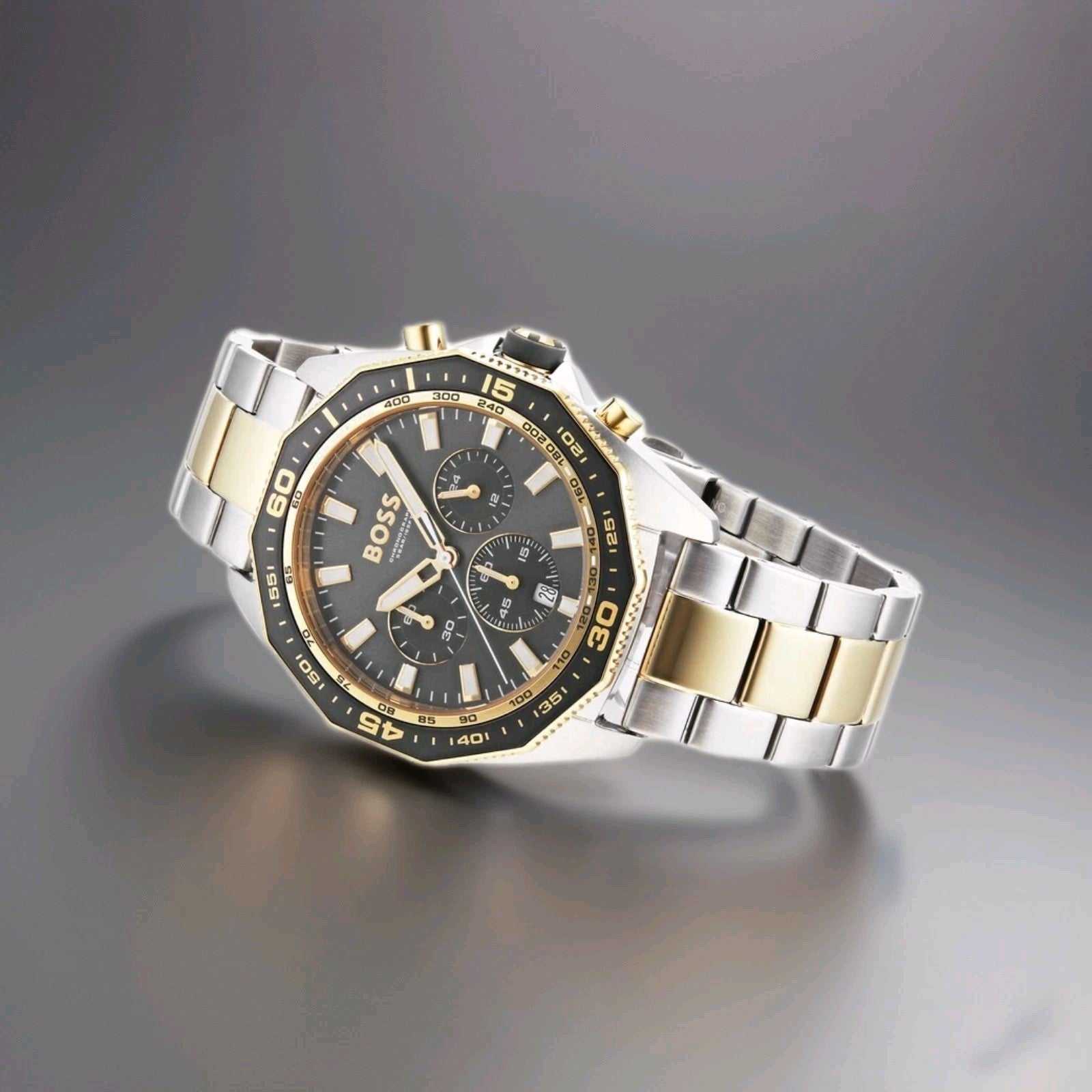 AUTHENTIC BRAND NEW HUGO BOSS® ENERGY WATCH - GOLD/SILVER - HB1513974