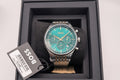 Hugo Boss Gregor 1514081 Men's Watch Green Dial Two-Tone Gold Steel Bracelet 45m