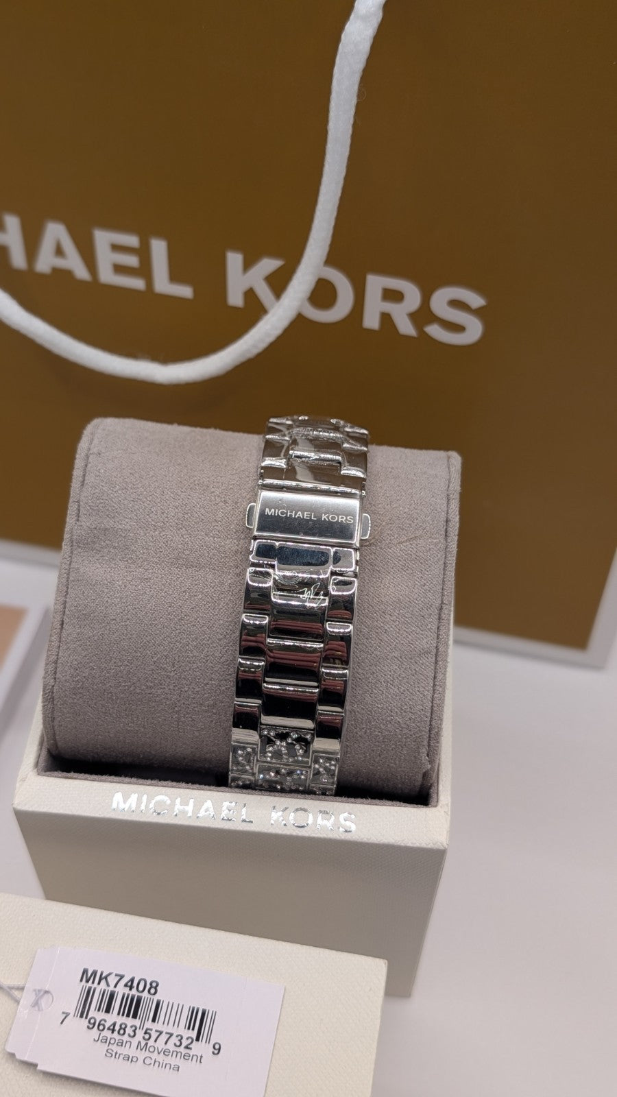 Brand New michael kors mk7408 lennox animal silver crystal pave ladies watch. 