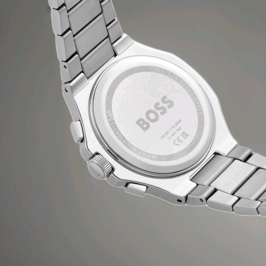 RRP £399 - HUGO BOSS Taper Silver Chronograph Dial HB1514087