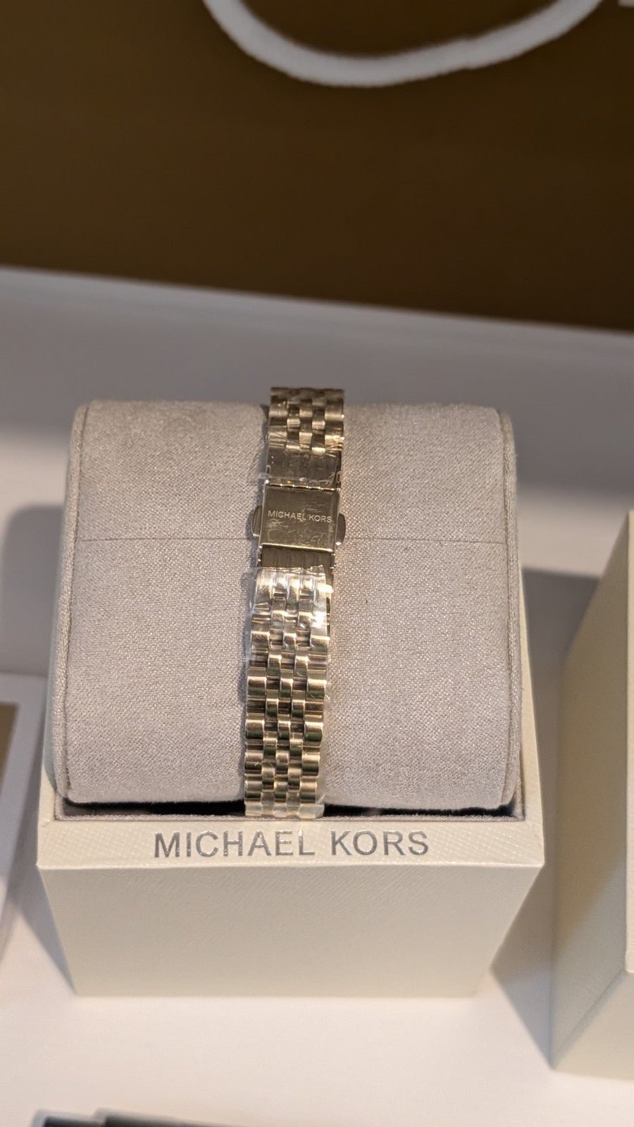 Michael Kors Lexington MK3271 Watch Women  Gold With Baby Blue Dial  26mm NEW