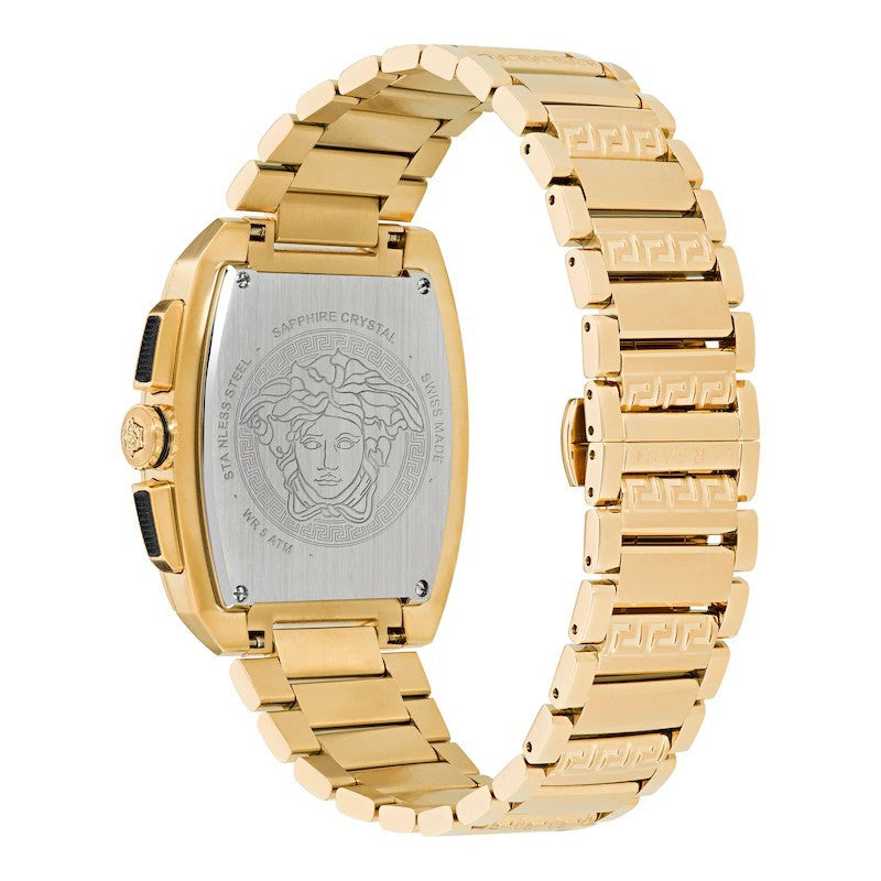 Versace Domnius Men's Gold Tone & Black Bracelet Watch VE6H00523