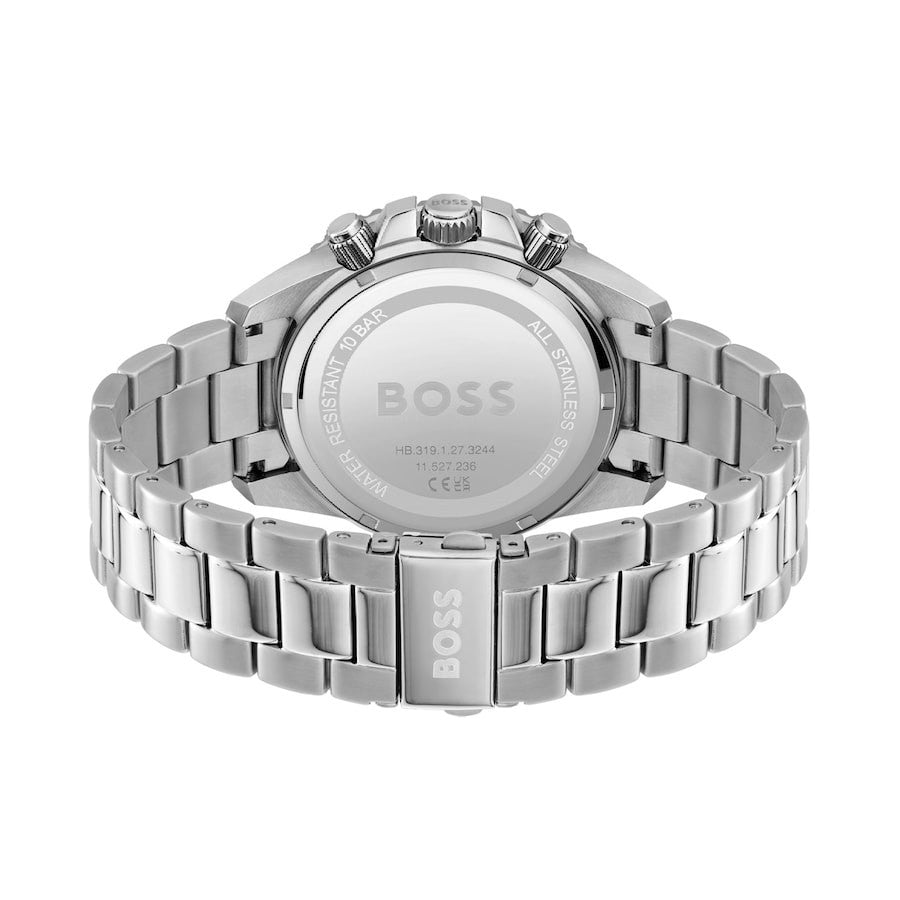 BOSSAdmiral 46mm Mens Watch1513907 Brand New. Ocean Blue Face. Silver Strap. 