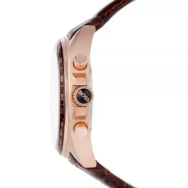 New Genuine HUGO BOSS Driver HB1513093 Luxury Brown Leather Strap Mens Watch UK