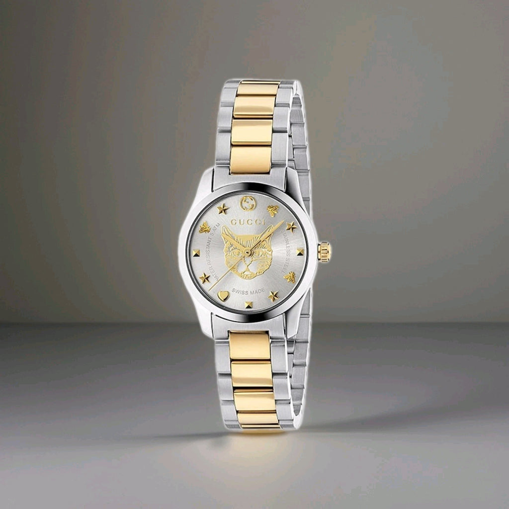 Gucci Women's G-Timeless Silver Dial Watch - YA126596