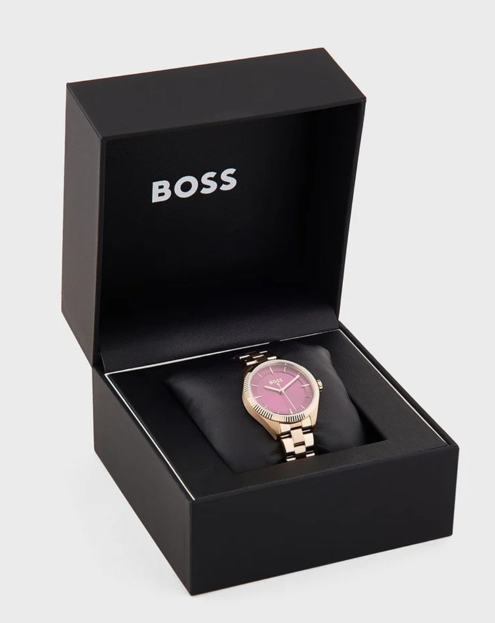 Hugo Boss Womens Sage Watch 32mm 1502728 Ross Gold With Pink Face. Brand New. 