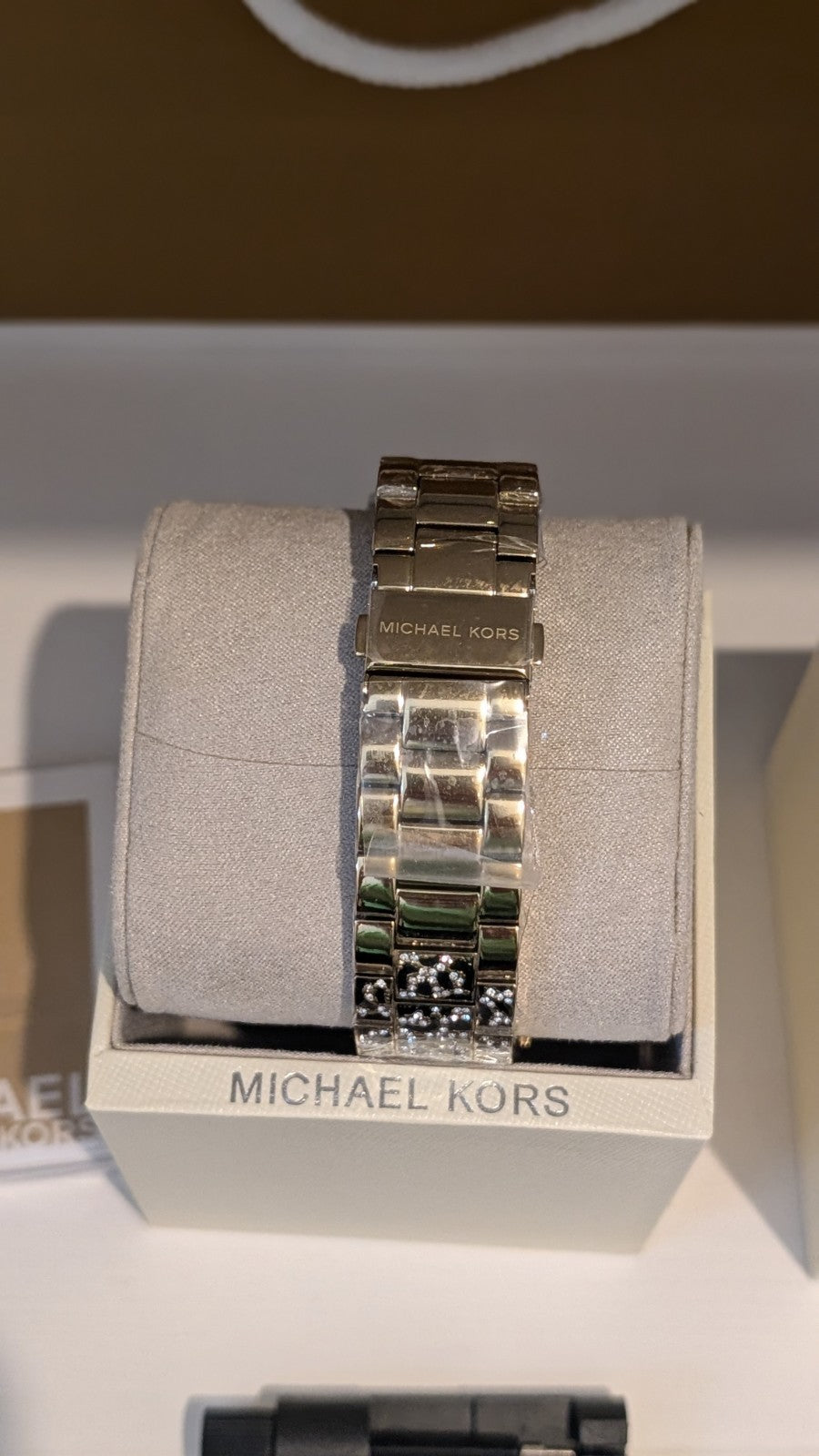 michael kors mk7284 lennox animal gold tone crystal pave ladies watch Leopard 