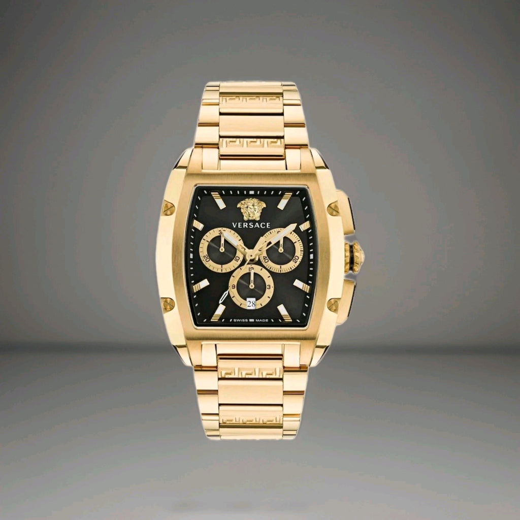 Versace Domnius Men's Gold Tone & Black Bracelet Watch VE6H00523