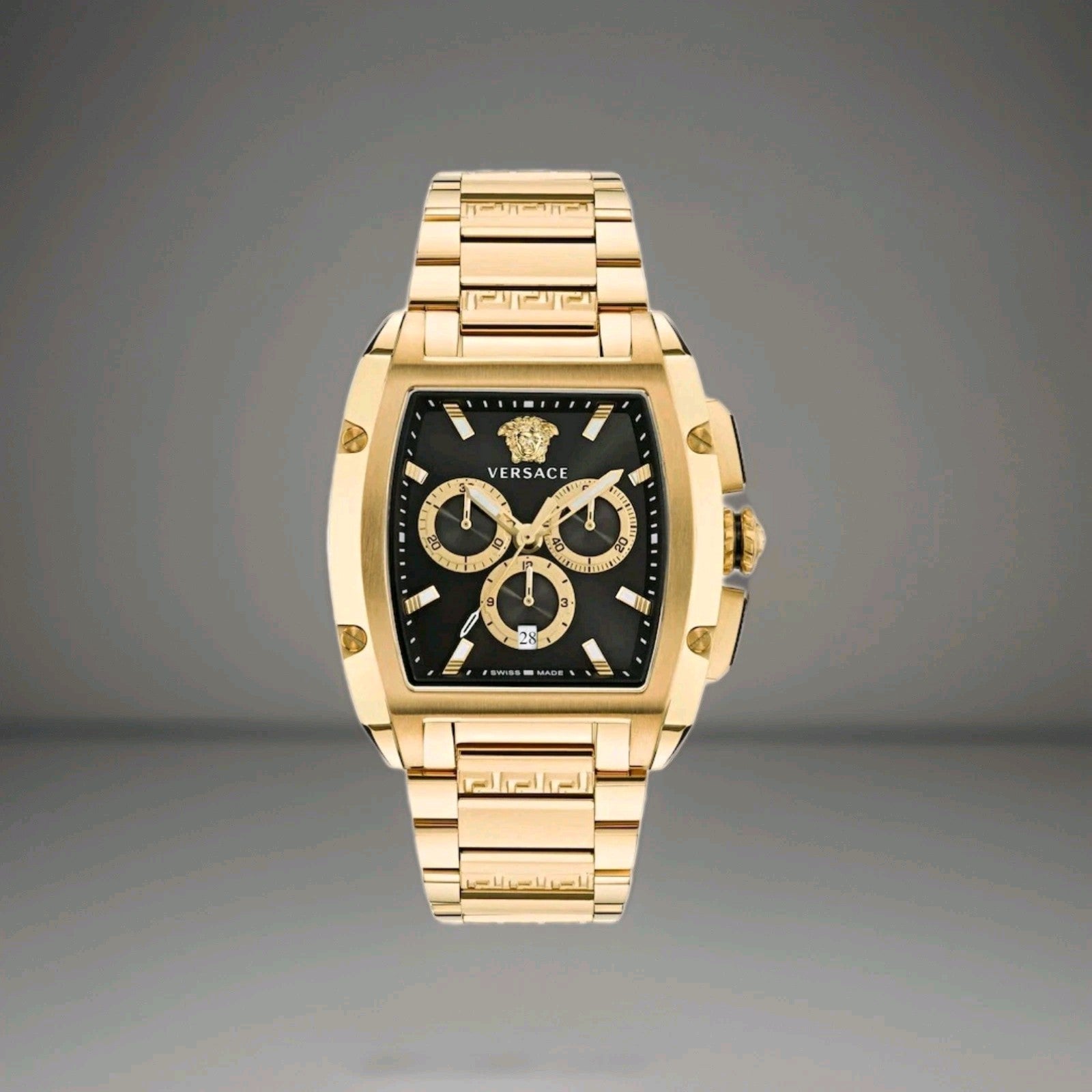 Versace Domnius Men's Gold Tone & Black Bracelet Watch VE6H00523