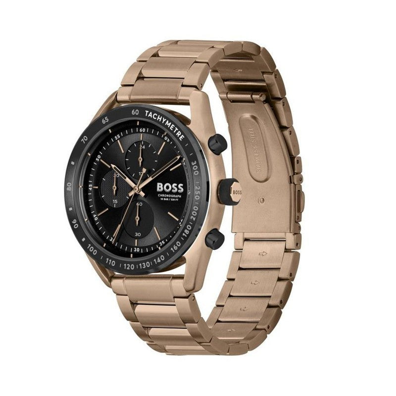 HUGO BOSS MENS CENTRE COURT QUARTZ WATCH HB1514027 BLACK DIAL - WARRANTY - NEW