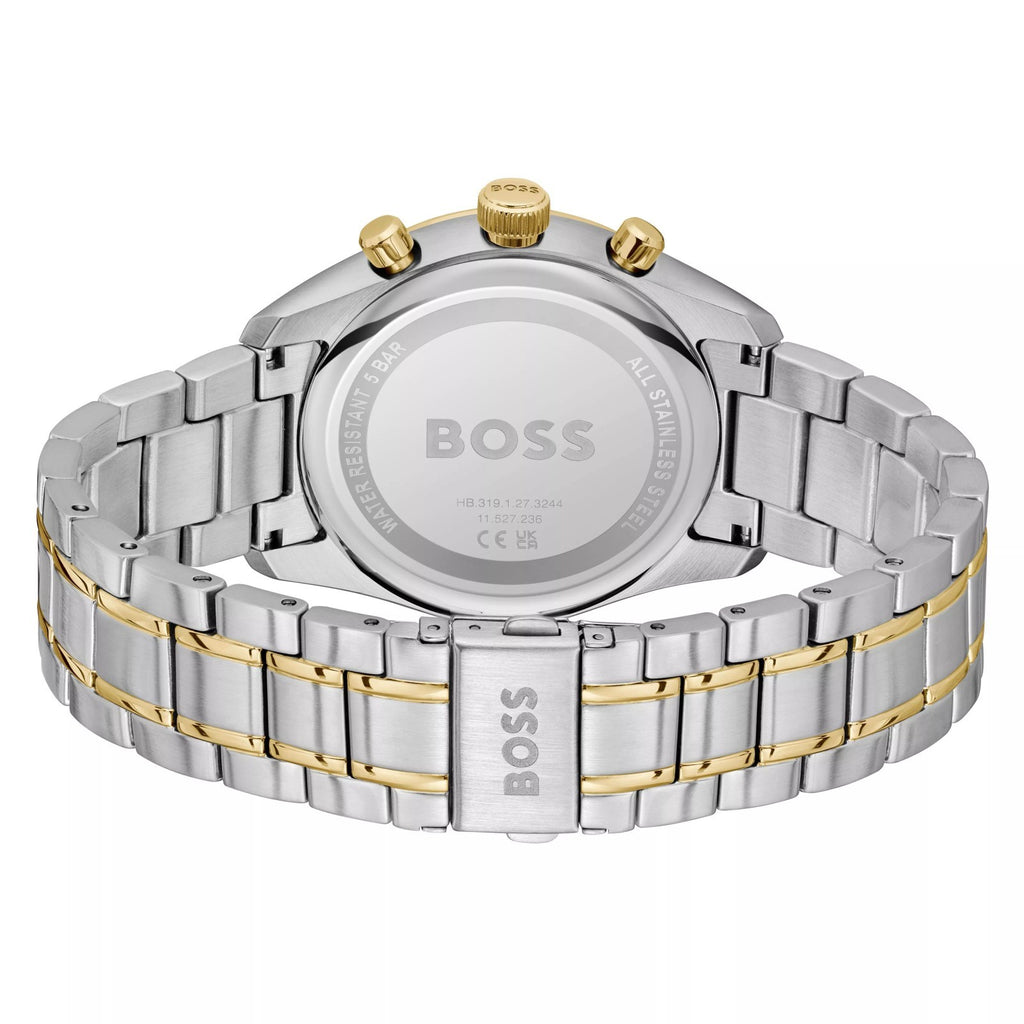 BOSS Grand Prix 44.5mm  Stainless Steel Yellow Gold Tone Chrono Men’s 1514227
