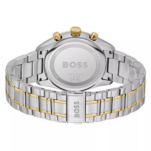 BOSS Grand Prix 44.5mm  Stainless Steel Yellow Gold Tone Chrono Men’s 1514227