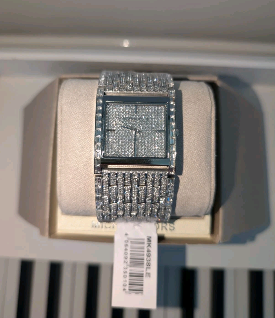 New Limited-Edition Georgie Pavé Silver-Tone Watch Michael Kors MK4938LE 34mm